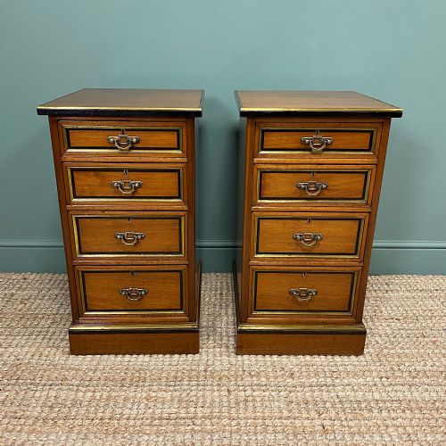 Pair of Victorian Walnut Arts & Crafts Bedside Cabinets