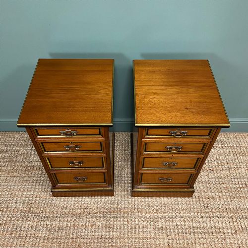 fig 2. Pair of Victorian Walnut Arts & Crafts Bedside Cabinets