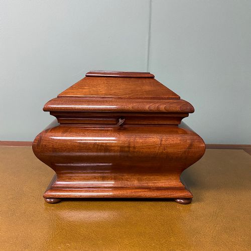 Unusual Victorian Mahogany Antique Tea Caddy