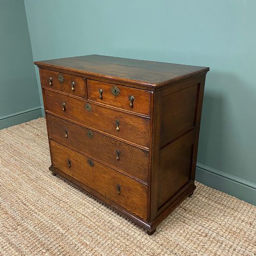 fig 2. Early Eighteenth Century Period Oak Country House Antique Chest Of Drawers