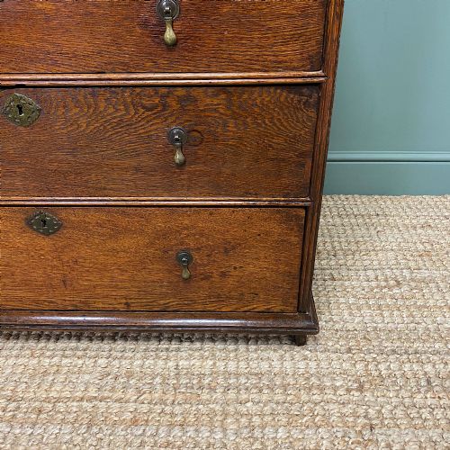 fig 3. Early Eighteenth Century Period Oak Country House Antique Chest Of Drawers