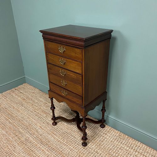 fig 1. Edwardian Walnut Antique Music Cabinet
