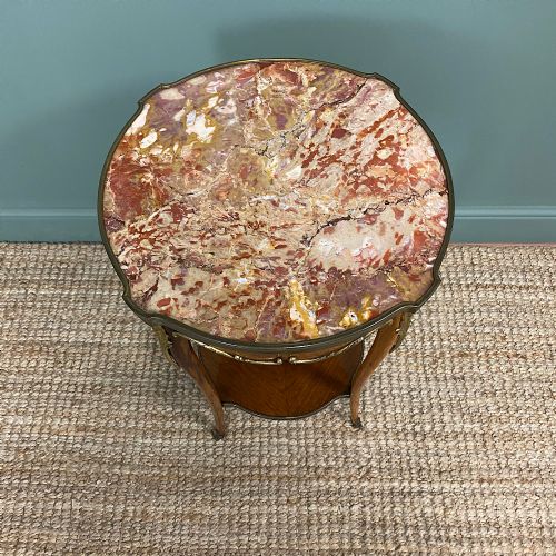 fig 1. Striking French Kingwood Antique Occasional Lamp Table