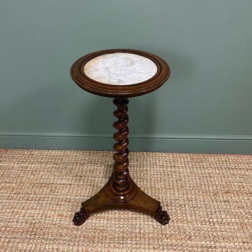 High Quality Barley Twist Victorian Mahogany Antique Occasional Table