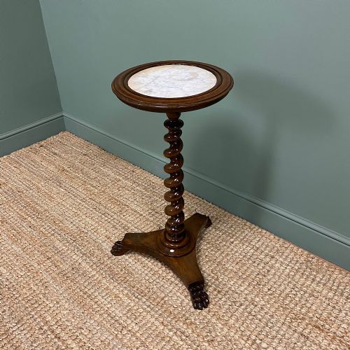 fig 2. High Quality Barley Twist Victorian Mahogany Antique Occasional Table