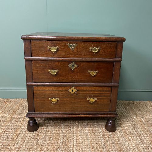Small 18th Century Oak Antique Chest of Drawers
