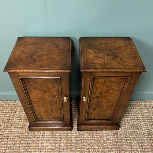 fig 2. Stunning Pair of Burr Walnut Bedside Cabinets