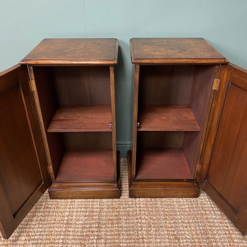 fig 3. Stunning Pair of Burr Walnut Bedside Cabinets