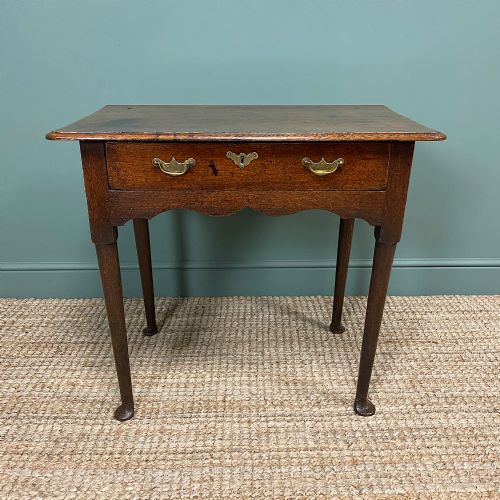 Eighteenth Century Period Oak Antique Low Boy  Side Table