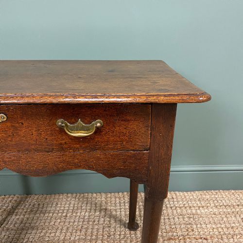 fig 1. Eighteenth Century Period Oak Antique Low Boy Side Table