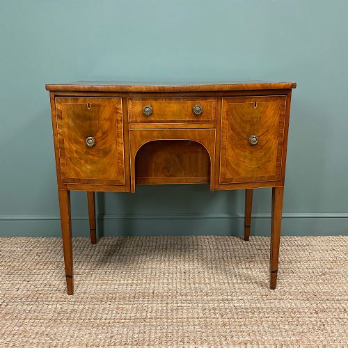 Bow Fronted Regency Mahogany Antique Sideboard