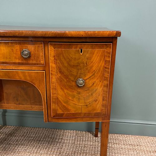 fig 1. Bow Fronted Regency Mahogany Antique Sideboard