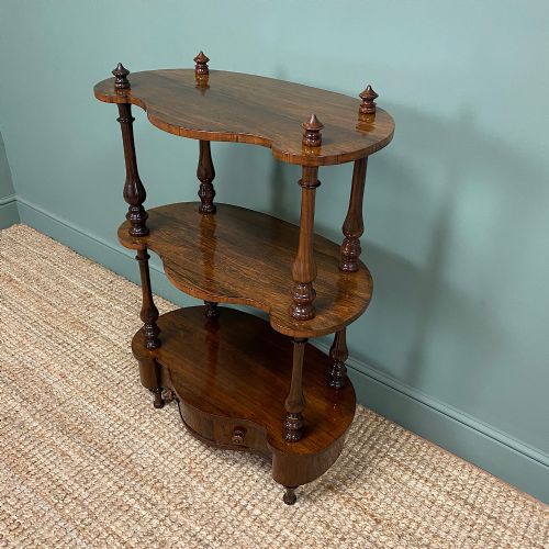 fig 2. Quality Victorian Rosewood Antique Whatnot