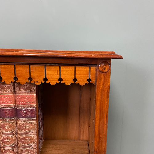fig 3. Unusual Large Satinwood Victorian Antique Open Bookcase