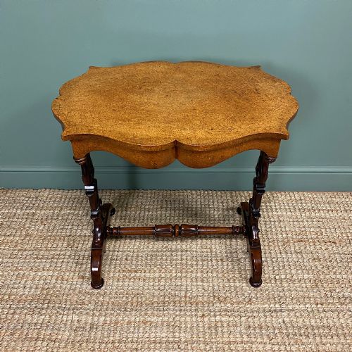 Spectacular Victorian Birds Eye Maple Occasional Table