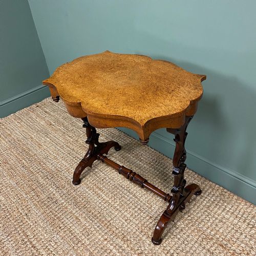 fig 2. Spectacular Victorian Birds Eye Maple Occasional Table