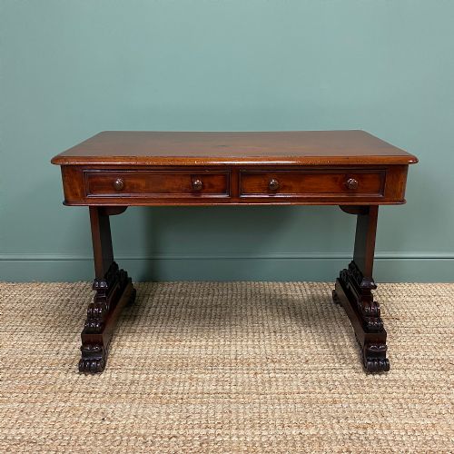Quality Victorian Mahogany Antique Writing Library Table