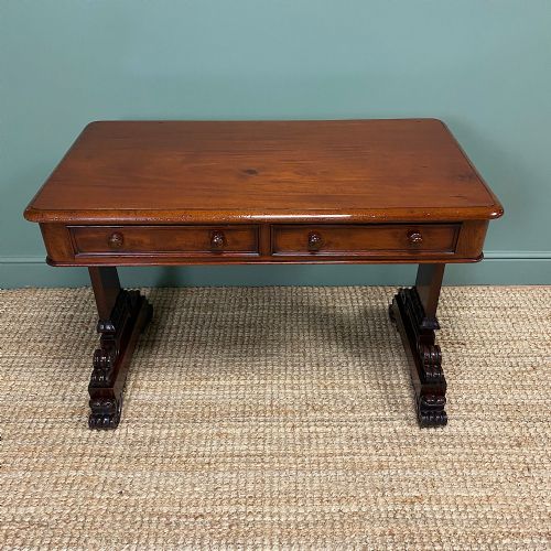 fig 1. Quality Victorian Mahogany Antique Writing Library Table