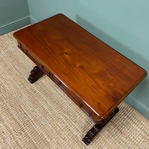 fig 2. Quality Victorian Mahogany Antique Writing Library Table
