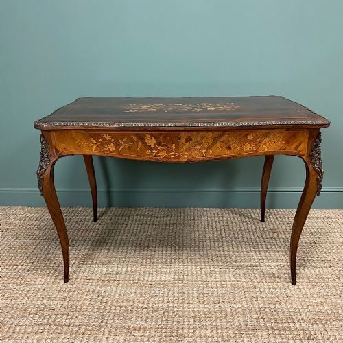 fig 1. Stunning Large 19th Century Kingwood Antique Writing Table