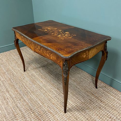 fig 2. Stunning Large 19th Century Kingwood Antique Writing Table