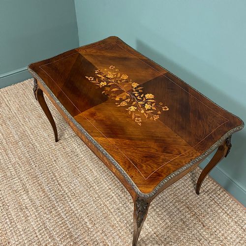 fig 3. Stunning Large 19th Century Kingwood Antique Writing Table