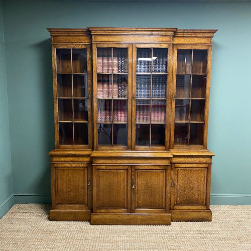 Super Quality Solid Oak Antique Library Bookcase
