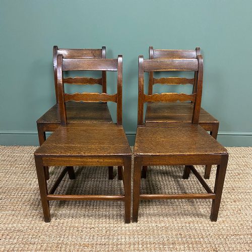 Set of Four Country House Georgian Antique Chairs
