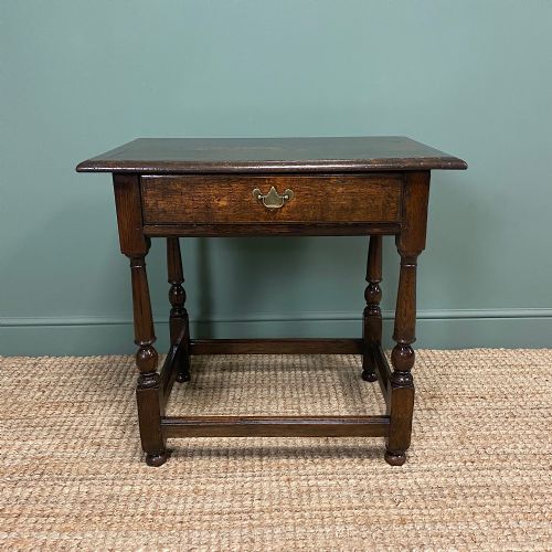 Country Georgian Oak Antique Low Boy / Side Table