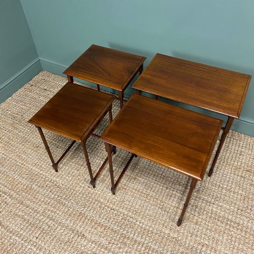 fig 2. Nest of Four Edwardian Mahogany Antique Occasional Tables