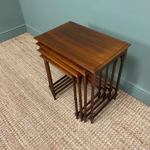 fig 3. Nest of Four Edwardian Mahogany Antique Occasional Tables