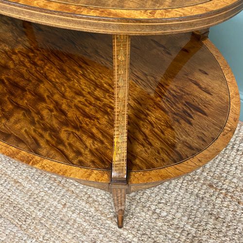 fig 3. Unusual Pair of Victorian Two Tier Antique Lamp Tables