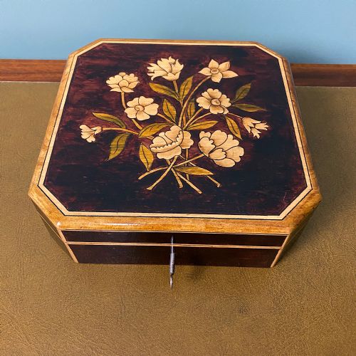 fig 2. Stunning Victorian Inlaid Antique Jewellery Box