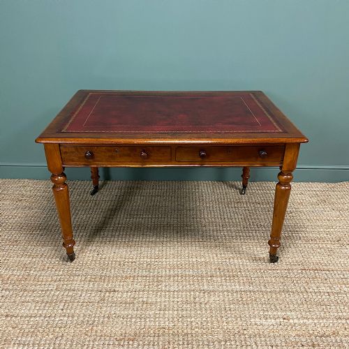 Spectacular Quality Victorian Mahogany Antique Partners Writing Table
