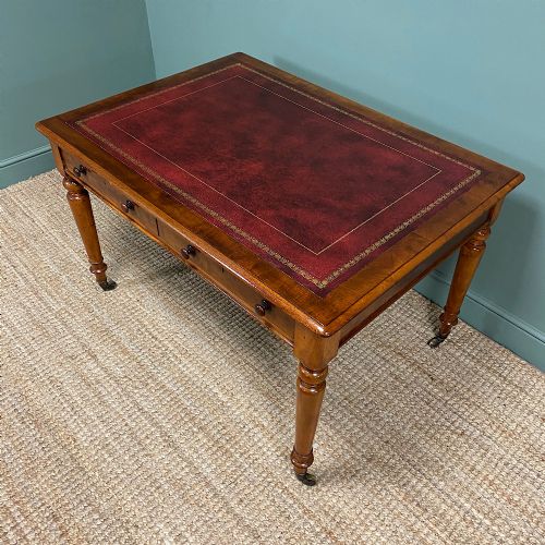 fig 2. Spectacular Quality Victorian Mahogany Antique Partners Writing Table 