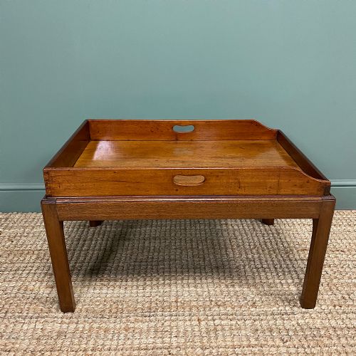 Georgian Mahogany Butlers Tray Top Antique Coffee Table
