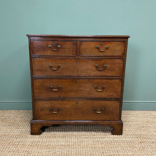 Georgian Oak Country Antique Chest of Drawers
