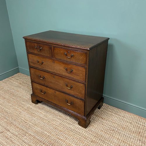 fig 1. Georgian Oak Country Antique Chest Of Drawers