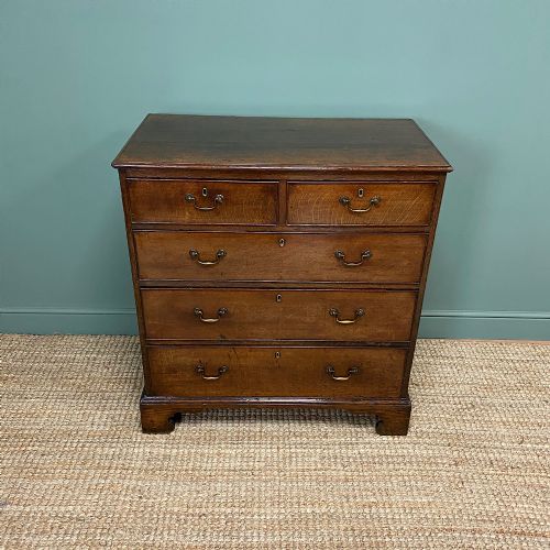 fig 2. Georgian Oak Country Antique Chest Of Drawers