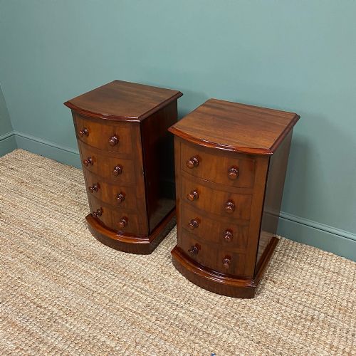 fig 2. Pair of Victorian Mahogany Antique Bedside Cabinets