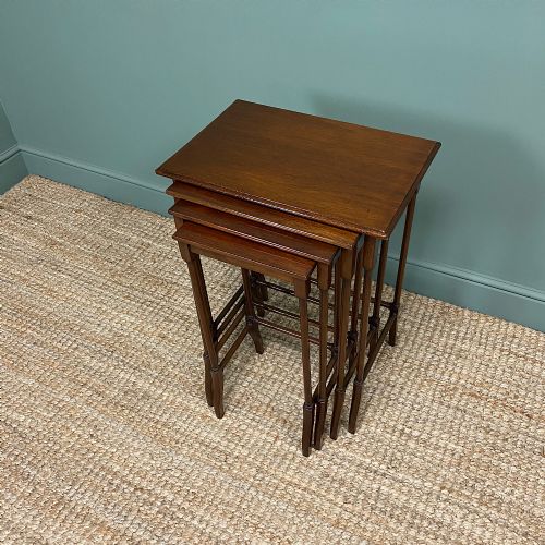 Stunning Set of Four Edwardian Antique Nest of Tables
