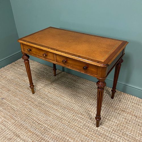 QUALITY HEAL SON VICTORIAN MAHOGANY ANTIQUE WRITING TABLE - ADDITIONAL PHOTO 2
