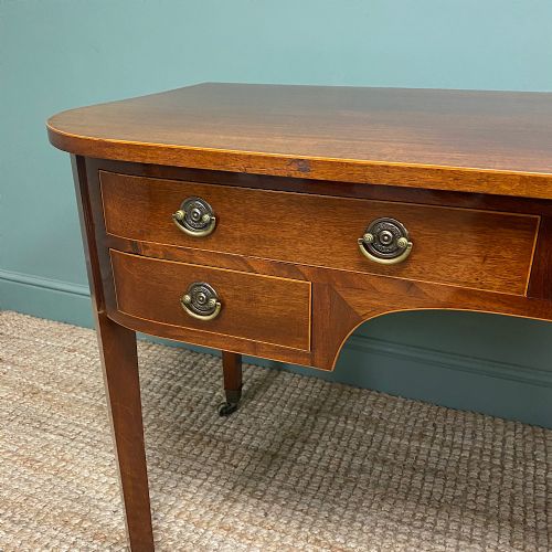 fig 1. Stunning Victorian Mahogany Bow Fronted Antique Writing Table