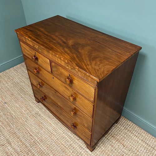 fig 2. Victorian Country House Figured Mahogany Antique Chest Of Drawers