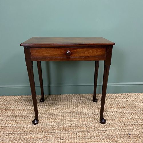 Georgian Mahogany Antique Side Table / Low Boy