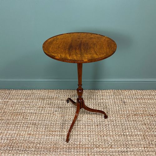 Elegant Sycamore and Yew Antique Wine Table
