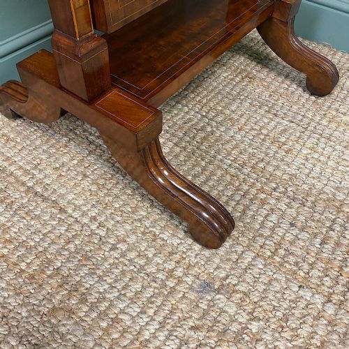 fig 3. Elegant Small Victorian Inlaid Antique Cheval Mirror