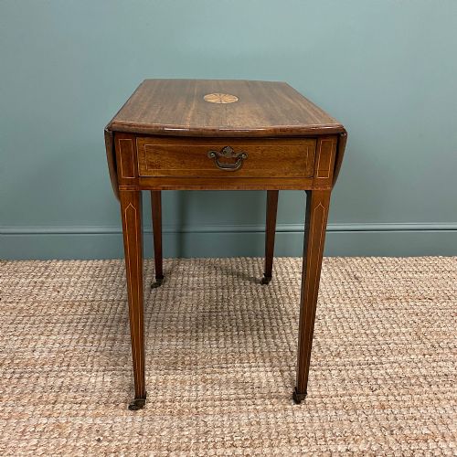 Striking Victorian Mahogany Antique Drop Leaf Table