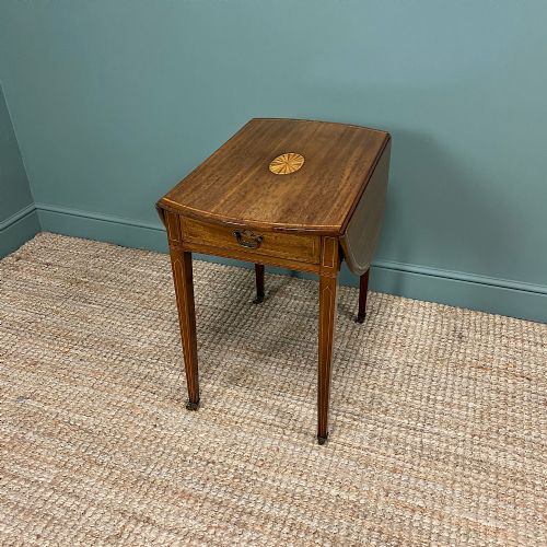 fig 2. Striking Victorian Mahogany Antique Drop Leaf Table