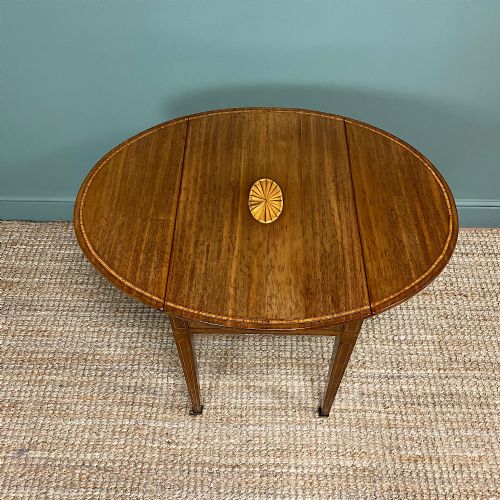 fig 3. Striking Victorian Mahogany Antique Drop Leaf Table